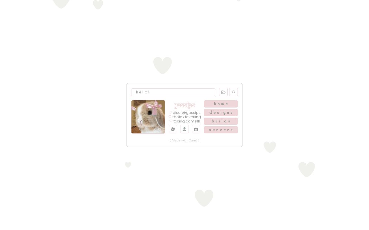 Carrd profile picture for @gossips